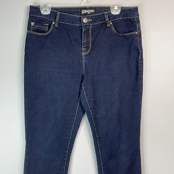 TATTOO Jeans Dark Wash Denim Skinny Jeans Blue 5 Pocket Stretch Size 11 - Picture 3 of 11